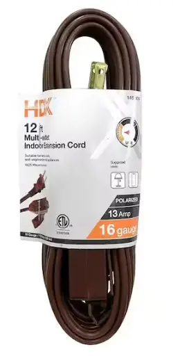 [Feilong Extension Cord Brown 9ft] Feilong Extension Cord Brown 9ft