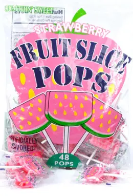 [Fruit Slice Pops Strawberry 48-27.1 Oz] Fruit Slice Pops Strawberry 48-27.1 Oz