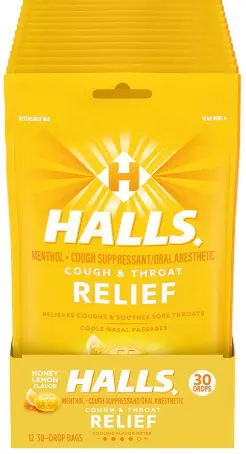 [Halls Honey Lemon 12-30ct] Halls Honey Lemon 12-30ct