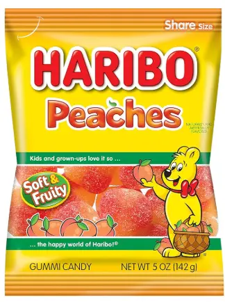 [Haribo Peaches Gummy Candy 12-5oz] Haribo Peaches Gummy Candy 12-5oz