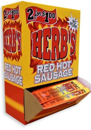 [Herb's Red Hot Sausage 50ct] Herb's Red Hot Sausage 50ct