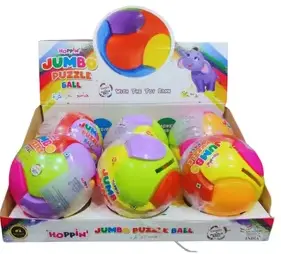 [Hoppin Candy Toy Puzzle Ball 6-0.70oz] Hoppin Candy Toy Puzzle Ball 6-0.70oz