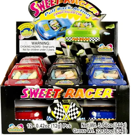 [KidsMania Sweet Racer Race Cars 12-0.42oz] KidsMania Sweet Racer Race Cars 12-0.42oz