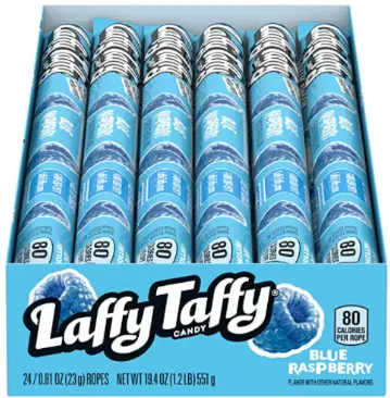 [Laffy Taffy Rope Blue Raspberry 24-0.81oz] Laffy Taffy Rope Blue Raspberry 24-0.81oz