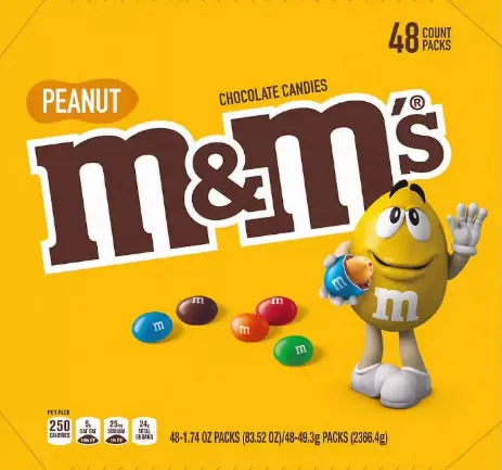 [M&M Peanut 48-1.74oz] M&M Peanut 48-1.74oz