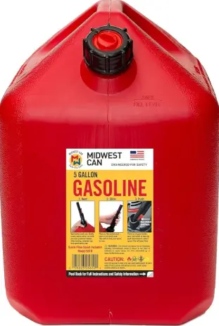[Midwest - 5 Gallon Gas Can Red] Midwest - 5 Gallon Gas Can Red