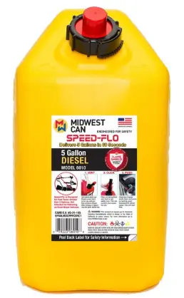 [Midwest - 5 Gallon Gas Yellow] Midwest - 5 Gallon Gas Yellow