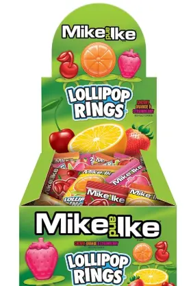 [Mike & Ike Lollipop Rings 24ct] Mike & Ike Lollipop Rings 24ct