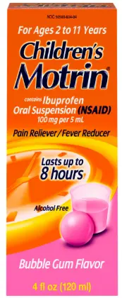 [Motrin Children's Bubble Gum 4oz] Motrin Children's Bubble Gum 4oz