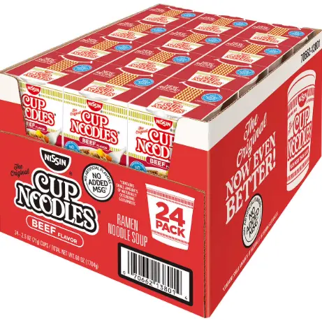 [Nissin Cup Noodles Soup Beef Cup 24-2.5 Oz] Nissin Cup Noodles Soup Beef Cup 24-2.5 Oz