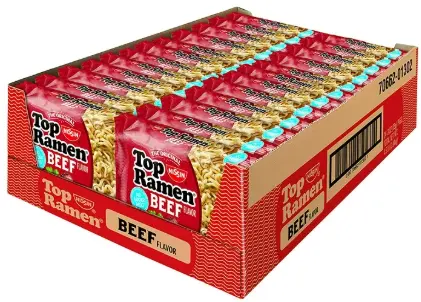 [Nissin Top Ramen Beef 24-3oz] Nissin Top Ramen Beef 24-3oz