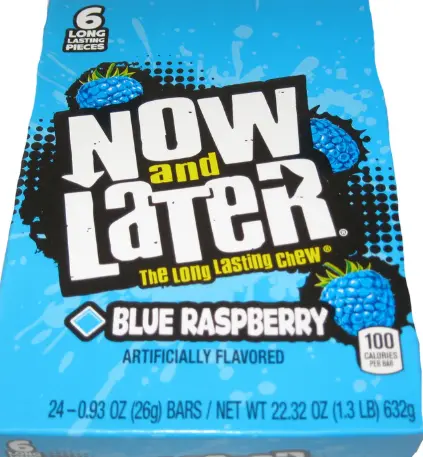 [Now & Later Blue Raspberry 24-0.93oz] Now & Later Blue Raspberry 24-0.93oz