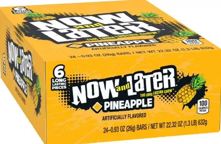 [Now & Later Pineapple 24-0.93oz] Now & Later Pineapple 24-0.93oz
