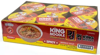 [Paldo King Noodles Spicy Chicken 6-3.88oz] Paldo King Noodles Spicy Chicken 6-3.88oz
