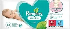 [Pampers Baby Wipes Sensitive 12-52ct] Pampers Baby Wipes Sensitive 12-52ct