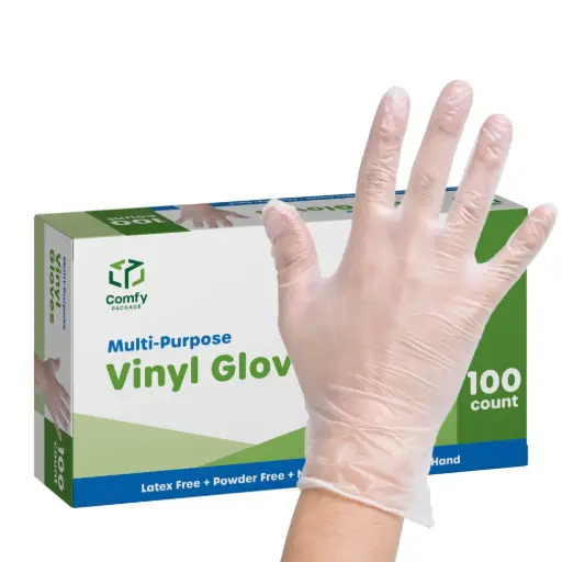  Gloves Vinyl Clear 100 CT