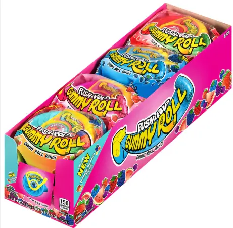 [Push Pop Gummy Roll 8-1.4oz] Push Pop Gummy Roll 8-1.4oz
