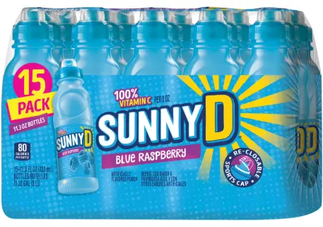[Sunny D Tangy Blue Raspberry 15-11.3 Oz] Sunny D Tangy Blue Raspberry 15-11.3 Oz