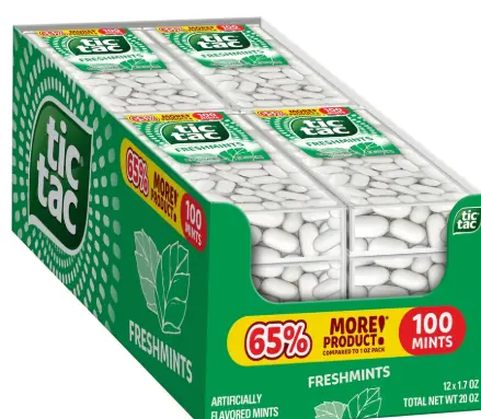 [Tic Tac Freshmints 12-100ct] Tic Tac Freshmints 12-100ct