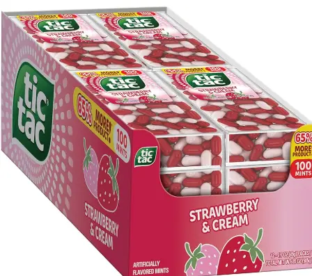 [Tic Tac Strawberry Cream 12-100ct] Tic Tac Strawberry Cream 12-100ct