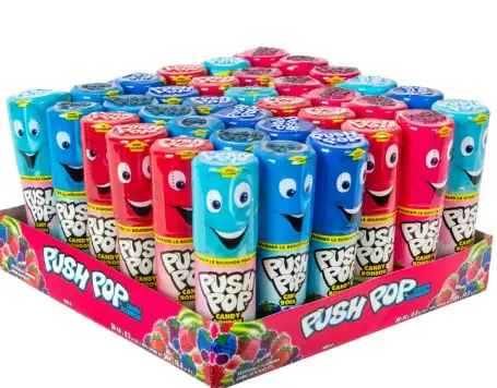 [Topps Push Pop Fruit 24-0.5oz] Topps Push Pop Fruit 24-0.5oz