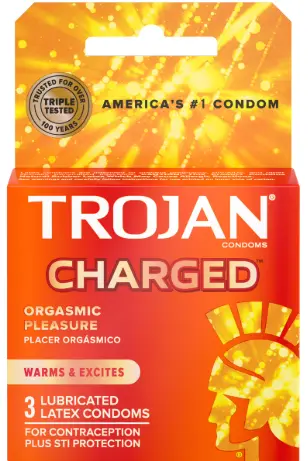 [Trojan Charged Orange 6-3ct] Trojan Charged Orange 6-3ct