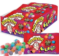 [Warheads Sour Sweet Chewy Cubes 15-20 Oz] Warheads Sour Sweet Chewy Cubes 15-20 Oz