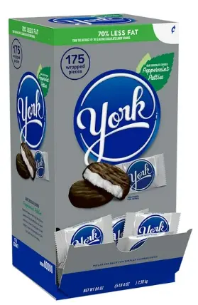 [York Dark Chocolate Peppermint Patties 175-0.48oz] York Dark Chocolate Peppermint Patties 175-0.48oz