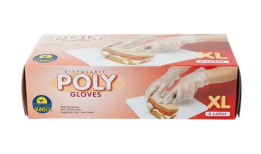 POLY GLOVES MEDIUM 
